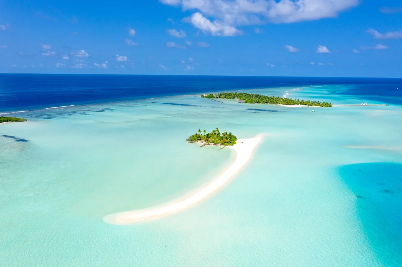 Tropical island representing transportation services to Lakshadweep